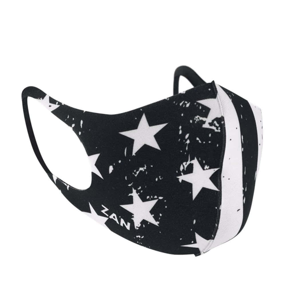 Zan Headgear Lightweight Face Mask 2-Pack - Black and White Flag